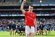 30 April 2023; Tommy Durnin of Louth celebrates after his side's victory in the Leinster GAA Football Senior Championship Semi Final match between Louth and Offaly at Croke Park in Dublin. Photo by Seb Daly/Sportsfile