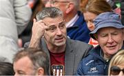 30 April 2023; Derry manager Rory Gallagher during the Ulster GAA Football Senior Championship Semi Final match between Armagh and Down at St Tiernach’s Park in Clones, Monaghan. Photo by Ramsey Cardy/Sportsfile