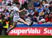 30 April 2023; Jack Robinson of Kildare has a shot on goal during the Leinster GAA Football Senior Championship Semi Final match between Dublin and Kildare at Croke Park in Dublin. Photo by Ben McShane/Sportsfile