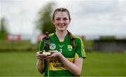 30 April 2023; Pictured is Roisin Quinn of Kerry who was named the Electric Ireland player of the match following her performance for Kerry in today’s Electric Ireland Camogie Minor C All-Ireland Championship Semi Final against Wicklow at St. Flannan's Park in Moneygall, Tipperary. Follow all the action in the Electric Ireland Camogie Minor Championships on social media @ElectricIreland and via the hashtag #ThisIsMajor, or for more information go to https://www.electricireland.ie/camogie-minor-championships. Photo by Tom Beary/Sportsfile