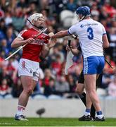 30 April 2023; Patrick Horgan of Cork, left, and Conor Prunty of Waterford during the Munster GAA Hurling Senior Championship Round 2 match between Cork and Waterford at Páirc Uí Chaoimh in Cork. Photo by Brendan Moran/Sportsfile