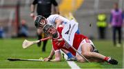 30 April 2023; Darragh Fitzgibbon of Cork attempts to keep the ball in play under presure from Darragh Lyons of Waterford during the Munster GAA Hurling Senior Championship Round 2 match between Cork and Waterford at Páirc Uí Chaoimh in Cork. Photo by Brendan Moran/Sportsfile