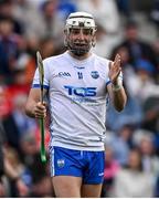 30 April 2023; Dessie Hutchinson of Waterford reacts to the umpires after Cork goalkeeper Patrick Collins cleared the ball off the line during the Munster GAA Hurling Senior Championship Round 2 match between Cork and Waterford at Páirc Uí Chaoimh in Cork. Photo by Brendan Moran/Sportsfile