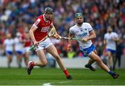30 April 2023; Robert Downey of Cork in action against Jack Prendergast of Waterford during the Munster GAA Hurling Senior Championship Round 2 match between Cork and Waterford at Páirc Uí Chaoimh in Cork. Photo by David Fitzgerald/Sportsfile