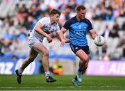30 April 2023; Ciaran Kilkenny of Dublin in action against Kevin Feely of Kildare during the Leinster GAA Football Senior Championship Semi Final match between Dublin and Kildare at Croke Park in Dublin. Photo by Ben McShane/Sportsfile