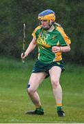 30 April 2023; Alannah Curran of Donegal during the Electric Ireland Camogie Minor C All-Ireland Championship Shield Final match between Donegal and Tyrone at Tír na nÓg Randalstown in Antrim. Photo by Stephen Marken/Sportsfile