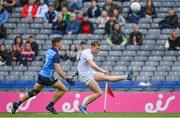 30 April 2023; Darragh Kirwan of Kildare in action against David Byrne of Dublin during the Leinster GAA Football Senior Championship Semi Final match between Dublin and Kildare at Croke Park in Dublin. Photo by Seb Daly/Sportsfile