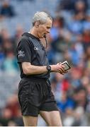 30 April 2023; Referee Fergal Kelly during the Leinster GAA Football Senior Championship Semi Final match between Dublin and Kildare at Croke Park in Dublin. Photo by Seb Daly/Sportsfile