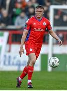 28 April 2023; Jonathan Lunney of Shelbourne during the SSE Airtricity Men's Premier Division match between Shelbourne and Cork City at Tolka Park in Dublin. Photo by Harry Murphy/Sportsfile