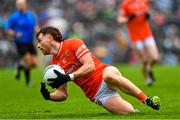 30 April 2023; Jason Duffy of Armagh during the Ulster GAA Football Senior Championship Semi Final match between Armagh and Down at St Tiernach’s Park in Clones, Monaghan. Photo by Ramsey Cardy/Sportsfile