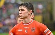 30 April 2023; Ben Crealey of Armagh before the Ulster GAA Football Senior Championship Semi Final match between Armagh and Down at St Tiernach’s Park in Clones, Monaghan. Photo by Ramsey Cardy/Sportsfile