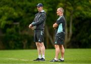 1 May 2023; Head coach Leo Cullen and senior coach Stuart Lancaster during a Leinster Rugby squad training session at UCD in Dublin. Photo by Harry Murphy/Sportsfile
