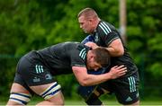 1 May 2023; Joe McCarthy and Jack Boyle during a Leinster Rugby squad training session at UCD in Dublin. Photo by Harry Murphy/Sportsfile
