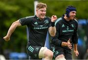 1 May 2023; Sean O'Brien and Ryan Baird during a Leinster Rugby squad training session at UCD in Dublin. Photo by Harry Murphy/Sportsfile