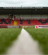 1 May 2023; A general view before the SSE Airtricity Men's Premier Division match between Derry City and Shamrock Rovers at The Ryan McBride Brandywell Stadium in Derry. Photo by Ramsey Cardy/Sportsfile