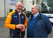 30 April 2023; Terence &quot;Sambo&quot; McNaughton, left, with Ned Quinn, Kilkenny County Finance Committee 2022 Committee Member before the Leinster GAA Hurling Senior Championship Round 2 match between Kilkenny and Galway at UPMC Nowlan Park in Kilkenny. Photo by Ray McManus/Sportsfile