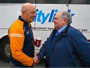 30 April 2023; Terence &quot;Sambo&quot; McNaughton, left, with Ned Quinn, Kilkenny County Finance Committee 2022 Committee Member before the Leinster GAA Hurling Senior Championship Round 2 match between Kilkenny and Galway at UPMC Nowlan Park in Kilkenny. Photo by Ray McManus/Sportsfile