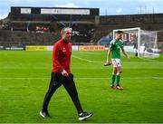 1 May 2023; Cork City manager Colin Healy and Cian Coleman of Cork City after their side's defeat in  the SSE Airtricity Men's Premier Division match between Bohemians and Cork City at Dalymount Park in Dublin. Photo by Harry Murphy/Sportsfile