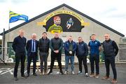 2 May 2023; At the launch of The Dillon Quirke Foundation fundraising in association with The Circet All-Ireland GAA Golf Challenge at the Clonoulty-Rossmore GAA Club in Tipperary is inter-county hurling managers, from left, Henry Shefflin of Galway, John Kiely of Limerick, Darren Gleeson of Antrim, Darragh Egan of Wexford, Pat Ryan of Cork, Davy Fitzgerald of Waterford, Stephen Molumphy of Kerry and Liam Cahill of Tipperary. The Foundation are calling on all GAA clubs to provide €100 towards providing cardiac screening across the association. To donate, visit bit.ly/doitfordillon. Photo by Harry Murphy/Sportsfile