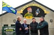 2 May 2023; At the launch of The Dillon Quirke Foundation fundraising in association with The Circet All-Ireland GAA Golf Challenge at the Clonoulty-Rossmore GAA Club in Tipperary is inter-county hurling managers, from left, Henry Shefflin of Galway, John Kiely of Limerick, Darren Gleeson of Antrim and  Darragh Egan of Wexford. The Foundation are calling on all GAA clubs to provide €100 towards providing cardiac screening across the association. To donate, visit bit.ly/doitfordillon. Photo by Harry Murphy/Sportsfile