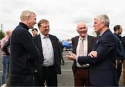 2 May 2023; At the launch of The Dillon Quirke Foundation fundraising in association with The Circet All-Ireland GAA Golf Challenge at the Clonoulty-Rossmore GAA Club in Tipperary is, from left, Henry Shefflin, Declan Ryan, Eddie Keher and John Kiely. The Foundation are calling on all GAA clubs to provide €100 towards providing cardiac screening across the association. To donate, visit bit.ly/doitfordillon. Photo by Harry Murphy/Sportsfile