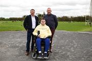 2 May 2023; At the launch of The Dillon Quirke Foundation fundraising in association with The Circet All-Ireland GAA Golf Challenge at the Clonoulty-Rossmore GAA Club in Tipperary is, from left, Challenge organising chairman Liam Daniels, Ian O'Connell and Michael O'Connell. The Foundation are calling on all GAA clubs to provide €100 towards providing cardiac screening across the association. To donate, visit bit.ly/doitfordillon. Photo by Harry Murphy/Sportsfile