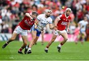 30 April 2023; Dessie Hutchinson of Waterford in action against Padraig Power of Cork during the Munster GAA Hurling Senior Championship Round 2 match between Cork and Waterford at Páirc Uí Chaoimh in Cork. Photo by David Fitzgerald/Sportsfile