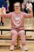 3 May 2023; Amanda Conlon from Clonmel, Tipperary, during the Special Olympics Munster; MATP event at ETU Arena, West Campus, Carriganore in Waterford. Photo by Matt Browne/Sportsfile