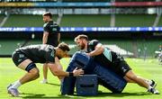 5 May 2023; Jason Jenkins and Contact skills coach Sean O'Brien during a Leinster Rugby captain's run at the Aviva Stadium in Dublin. Photo by Harry Murphy/Sportsfile