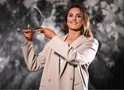 5 May 2023; Aimee Mackin of Armagh with her The Croke Park/LGFA Player of the Month award for April 2023 at The Croke Park in Dublin. Aimee was in sparkling form for Armagh as they captured the Lidl National League Division 2 title with victory over Laois in the Final at Croke Park on April 15. Aimee scored 3-3 on the day, including a hat-trick of goals within the opening nine minutes. Aimee scored 9-31 in total during Armagh’s Lidl National League campaign. Photo by Ben McShane/Sportsfile