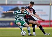 5 May 2023; Jack Byrne of Shamrock Rovers in action against Grant Horton of Bohemians during the SSE Airtricity Men's Premier Division match between Shamrock Rovers and Bohemians at Tallaght Stadium in Dublin. Photo by Ben McShane/Sportsfile