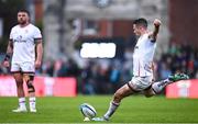 5 May 2023; John Cooney of Ulster kicks a penalty during the United Rugby Championship Quarter-Final match between Ulster and Connacht at Kingspan Stadium in Belfast. Photo by Harry Murphy/Sportsfile