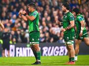 5 May 2023; Jarrad Butler and Conor Oliver of Connacht celebrate a penalty during the United Rugby Championship Quarter-Final match between Ulster and Connacht at Kingspan Stadium in Belfast. Photo by Harry Murphy/Sportsfile