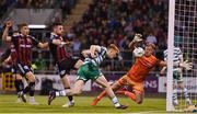 5 May 2023; Rory Gaffney of Shamrock Rovers scores his side's second goal during the SSE Airtricity Men's Premier Division match between Shamrock Rovers and Bohemians at Tallaght Stadium in Dublin. Photo by Ben McShane/Sportsfile