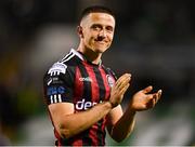 5 May 2023; Keith Buckley of Bohemians after the SSE Airtricity Men's Premier Division match between Shamrock Rovers and Bohemians at Tallaght Stadium in Dublin. Photo by Tyler Miller/Sportsfile