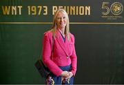 5 May 2023; Geraldine Grace poses for a portrait during a reunion of the 1973 Republic of Ireland women's national team at The Westin Hotel in Dublin. The players & officials from the team who beat Wales away in the first ever Republic of Ireland WNT competitive fixture were joined by the players from the first ever official home game, against Northern Ireland, at a special event in Dublin as part of the FAI's 50-Year Celebrations of Women and Girls' Football,. This event follows on from the announcement that every player to feature for the WNT in an official game from 1973-2023 will receive a one-off commemorative cap later this year. Photo by Brendan Moran/Sportsfile