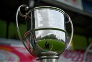 6 May 2023; A general view of the Johnny Giles Uunder 17 Cup before the FAI Under 17 Cup Final 2022/23 match between Cherry Orchard FC and St Kevin’s Boys FC at Richmond Park in Dublin. Photo by Tyler Miller/Sportsfile