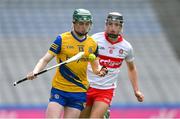 6 May 2023; Liam Coyle of Roscommon is tackled by James Friel of Derry during the GAA Hurling All-Ireland U20 B Championship Final match between Derry and Roscommon at Croke Park in Dublin. Photo by Ray McManus/Sportsfile