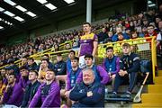 29 April 2023; Jack O'Connor of Wexford, 11, and teammates watch on from the bench during the Leinster GAA Hurling Senior Championship Round 2 match between Wexford and Antrim at Chadwicks Wexford Park in Wexford. Photo by Tyler Miller/Sportsfile