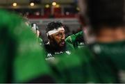 5 May 2023; Bundee Aki of Connacht speaks to his teammates after their side's victory in the United Rugby Championship Quarter-Final match between Ulster and Connacht at Kingspan Stadium in Belfast. Photo by Harry Murphy/Sportsfile