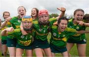 6 May 2023; Kerry players celebrate after the Electric Ireland Minor C All-Ireland Championship Final match between Down and Kerry at Clane GAA in Kildare. Photo by Stephen Marken/Sportsfile