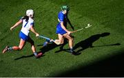 6 May 2023; Cait Devine of Tipperary in action against Mairead Power of Waterford during the Munster Senior Camogie Championship match between Waterford and Tipperary at Páirc Uí Chaoimh in Cork. Photo by David Fitzgerald/Sportsfile