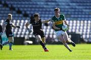 6 May 2023; Cillian Burke of Kerry in action against James Donlon of Sligo during the EirGrid GAA All-Ireland Football U20 Championship semi-final match between Sligo and Kerry at Pearse Stadium in Galway. Photo by Tom Beary/Sportsfile
