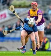 6 May 2023; Conor Donohoe of Dublin is tackled by Lee Chin of Wexford during the Leinster GAA Hurling Senior Championship Round 3 match between Dublin and Wexford at Croke Park in Dublin. Photo by Ray McManus/Sportsfile