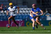 6 May 2023; Teresa Ryan of Tipperary in action against Lorraine Bray of Waterford during the Munster Senior Camogie Championship match between Waterford and Tipperary at Páirc Uí Chaoimh in Cork. Photo by David Fitzgerald/Sportsfile