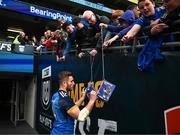 6 May 2023; Jordan Larmour of Leinster after his side's victory in the United Rugby Championship Quarter-Final between Leinster and Cell C Sharks at the Aviva Stadium in Dublin. Photo by Harry Murphy/Sportsfile