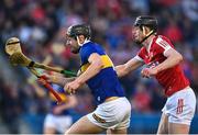 6 May 2023; Gearoid O'Connor of Tipperary in action against Robert Downey of Cork during the Munster GAA Hurling Senior Championship Round 3 match between Cork and Tipperary at Páirc Uí Chaoimh in Cork. Photo by David Fitzgerald/Sportsfile