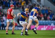 6 May 2023; Gearoid O Connor of Tipperary, right, celebrates after scoring his side's first goal with teammate Jake Morris during the Munster GAA Hurling Senior Championship Round 3 match between Cork and Tipperary at Páirc Uí Chaoimh in Cork. Photo by David Fitzgerald/Sportsfile