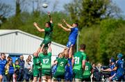 6 May 2023; Liam Robinson of Connacht takes the ball in the lineout against Leinster during the Interprovincial Juniors match between Leinster and Connacht at Portlaoise in Laois. Photo by Matt Browne/Sportsfile