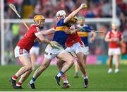 6 May 2023; Jake Morris of Tipperary in action against Niall O' Leary, left, and Declan Dalton of Cork during the Munster GAA Hurling Senior Championship Round 3 match between Cork and Tipperary at Páirc Uí Chaoimh in Cork. Photo by David Fitzgerald/Sportsfile
